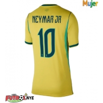 Camiseta Brasil Neymar Jr #10 Primera Equipación para mujer Mundial 2026 manga corta